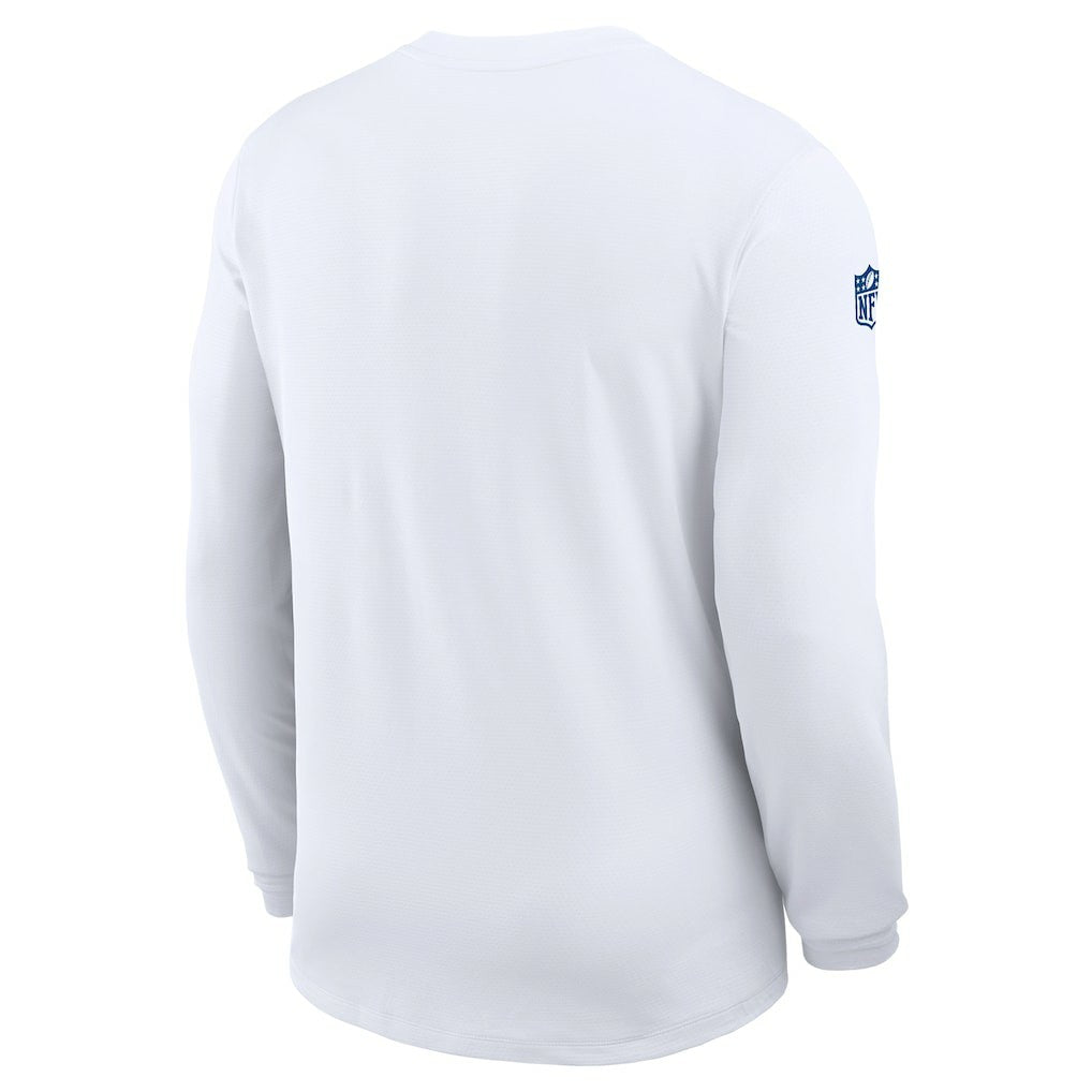 Indianapolis Colts Sideline Coach UV Dri-FIT Long Sleeve Shirt White