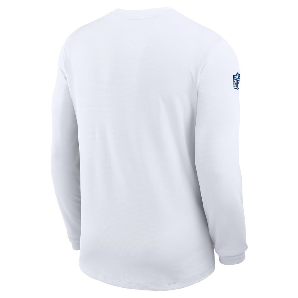 Indianapolis Colts Sideline Coach UV Dri-FIT Long Sleeve Shirt White