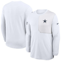 Dallas Cowboys Sideline Coach UV Dri-FIT Long Sleeve Shirt White