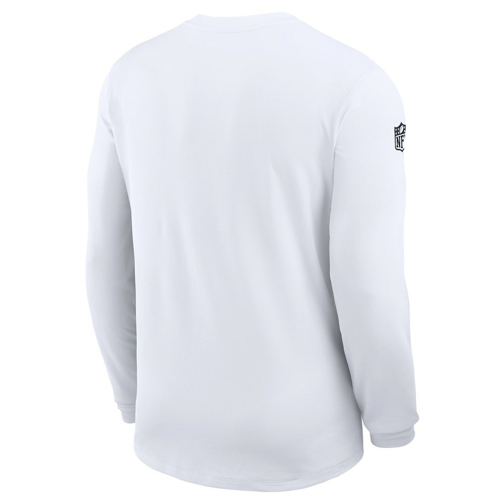 Dallas Cowboys Sideline Coach UV Dri-FIT Long Sleeve Shirt White