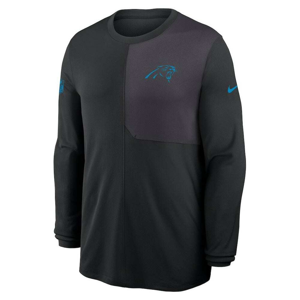 Carolina Panthers Sideline Coach UV Dri-FIT Long Sleeve Shirt Black