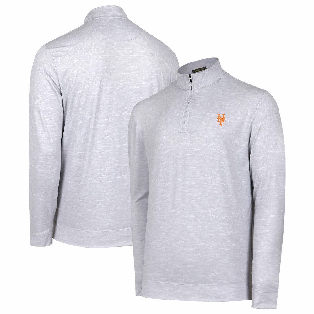New York Mets Sublime Tri-Blend Quarter-Zip Jacket - Gray Jackets