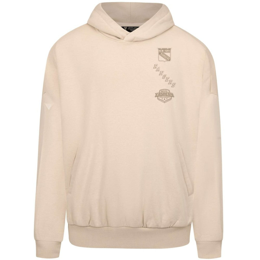NHL New York Rangers Levelwear Contact Stamp Pullover Hoodie - Cream