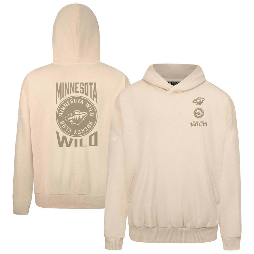 NHL Minnesota Wild Levelwear Contact Stamp Pullover Hoodie - Cream