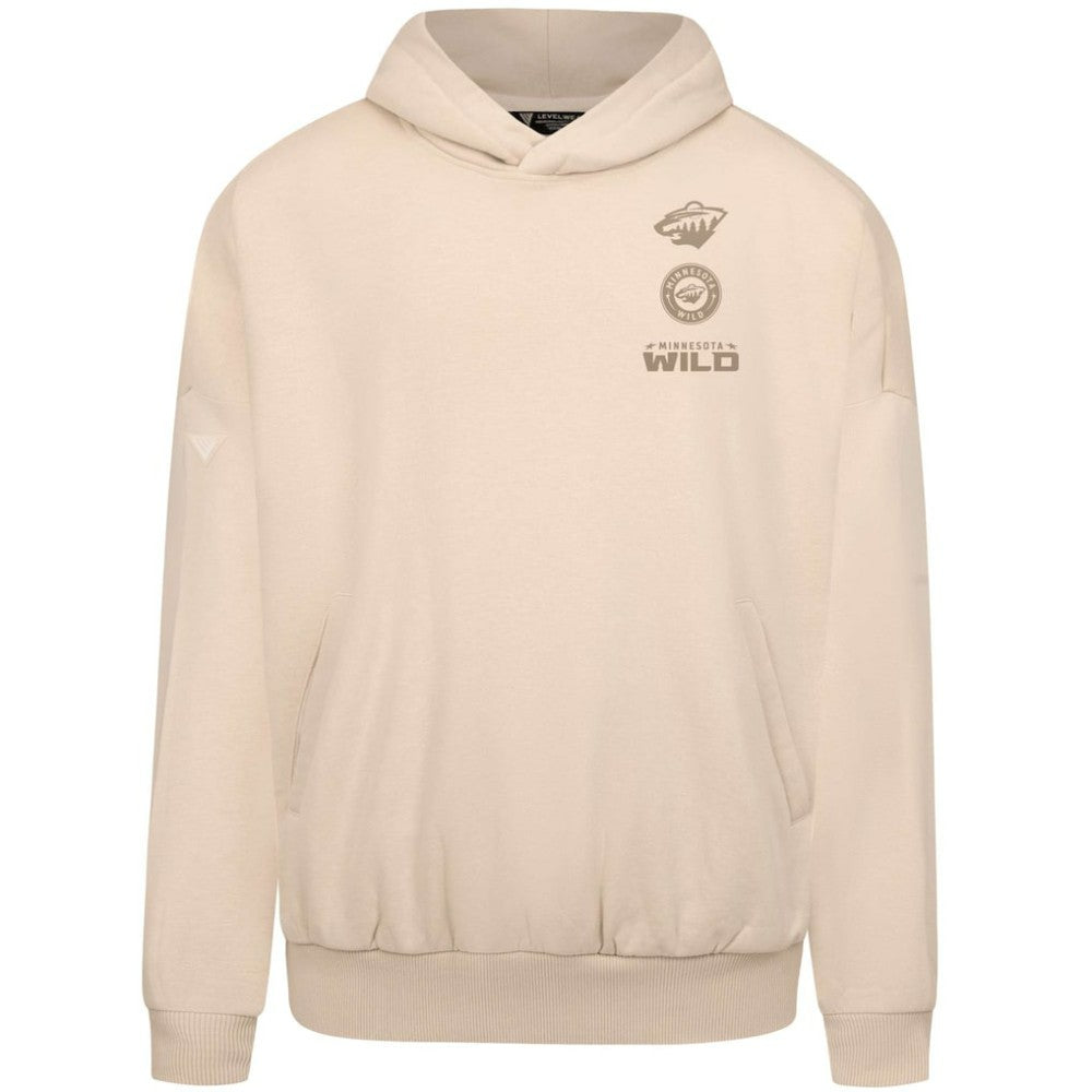 NHL Minnesota Wild Levelwear Contact Stamp Pullover Hoodie - Cream