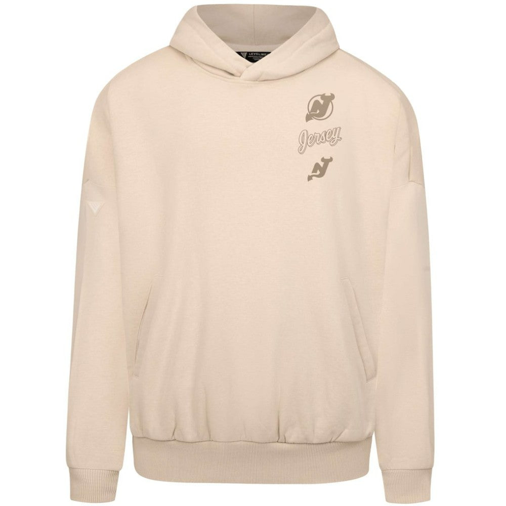 NHL New Jersey Devils Levelwear Contact Stamp Pullover Hoodie - Cream