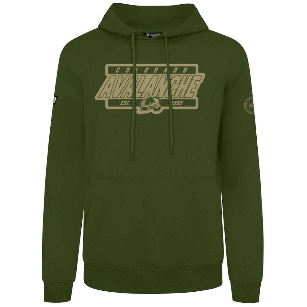 NHL Colorado Avalanche Levelwear Podium Pullover Hoodie - Olive