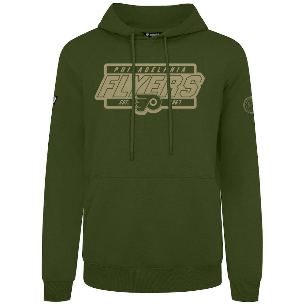 NHL Philadelphia Flyers Levelwear Podium Pullover Hoodie - Olive
