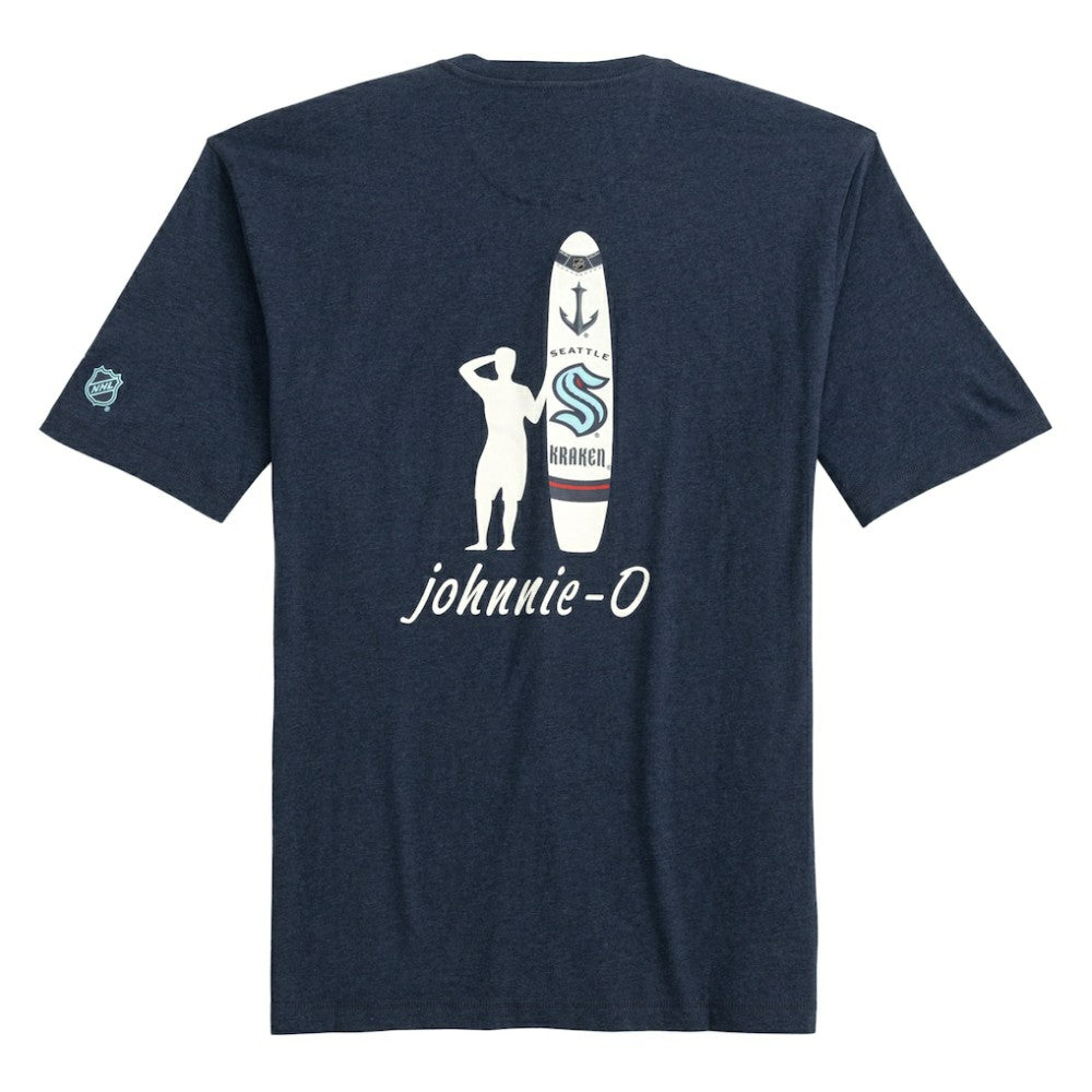 NHL Seattle Kraken johnnie-O Heathered Spencer T-Shirt - Navy