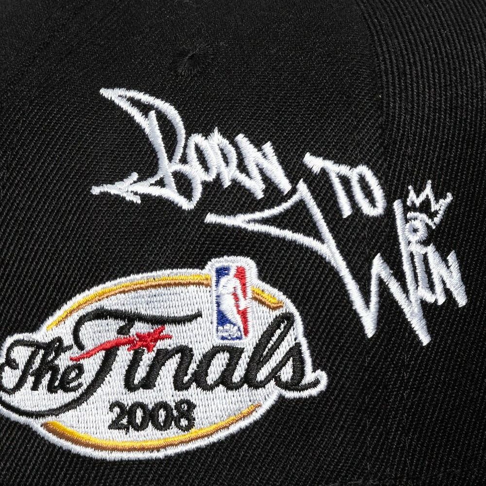 Boston Celtics 2008 NBA Finals Born To Win Pro Crown Adjustable Hat Black