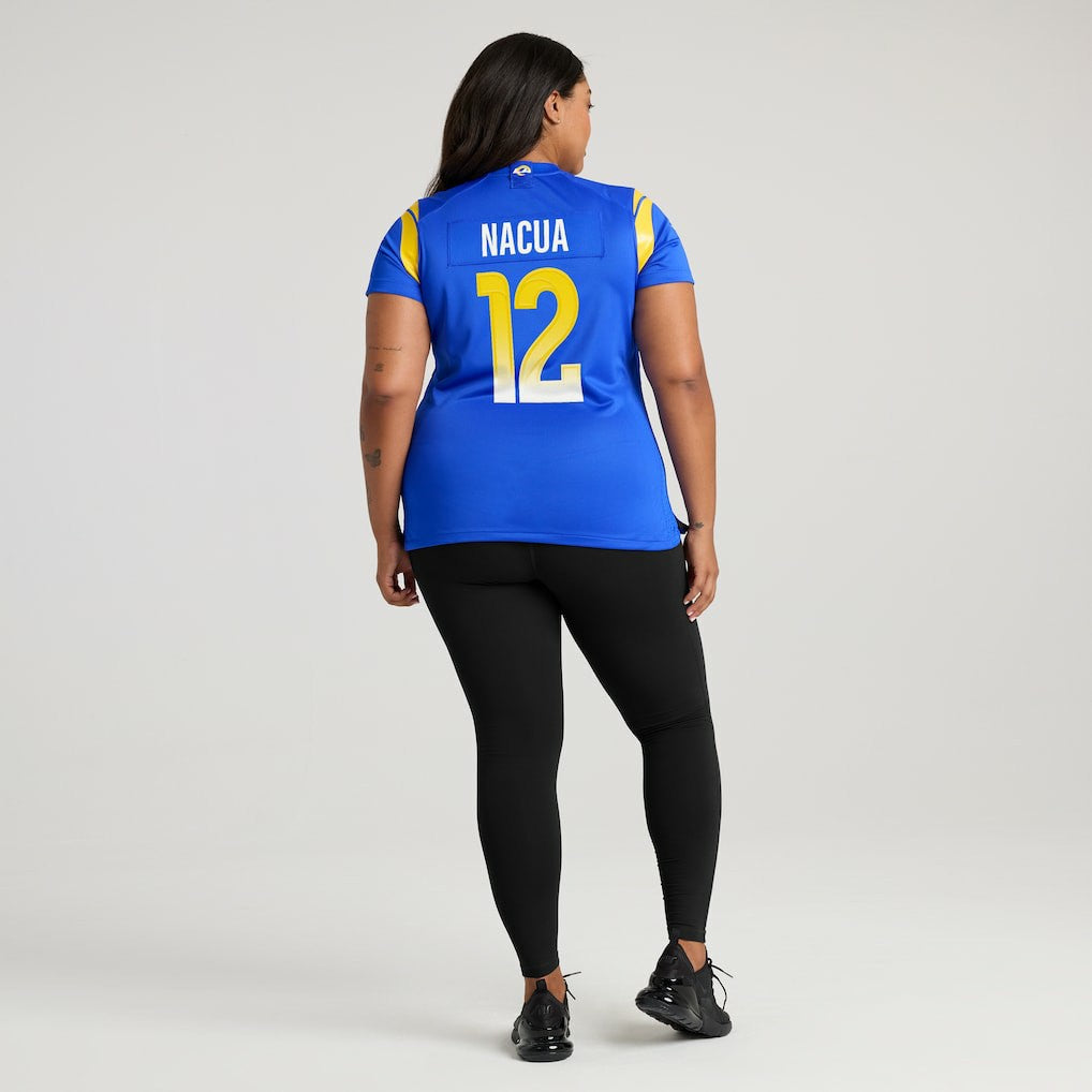 Puka Nacua Los Angeles Rams Women's Game Player Jersey Royal