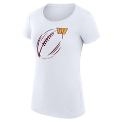 Washington Commanders G-III 4Her by Carl Banks Women's Super-Slim Fit Lightweight Subtle Football T-Shirt White