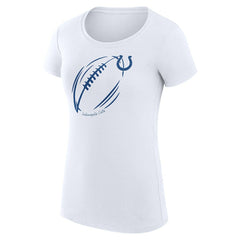 Indianapolis Colts G-III 4Her by Carl Banks Women's Super-Slim Fit Lightweight Subtle Football T-Shirt White