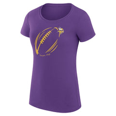 Minnesota Vikings G-III 4Her by Carl Banks Women's Super-Slim Fit Lightweight Subtle Football T-Shirt Purple