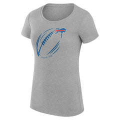 Buffalo Bills G-III 4Her by Carl Banks Women's Super-Slim Fit Lightweight Subtle Football T-Shirt Heather Gray
