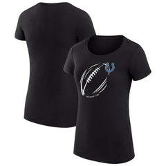 Indianapolis Colts G-III 4Her by Carl Banks Women's Super-Slim Fit Lightweight Subtle Football T-Shirt Black
