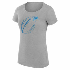 Detroit Lions G-III 4Her by Carl Banks Women's Super-Slim Fit Lightweight Subtle Football T-Shirt Heather Gray