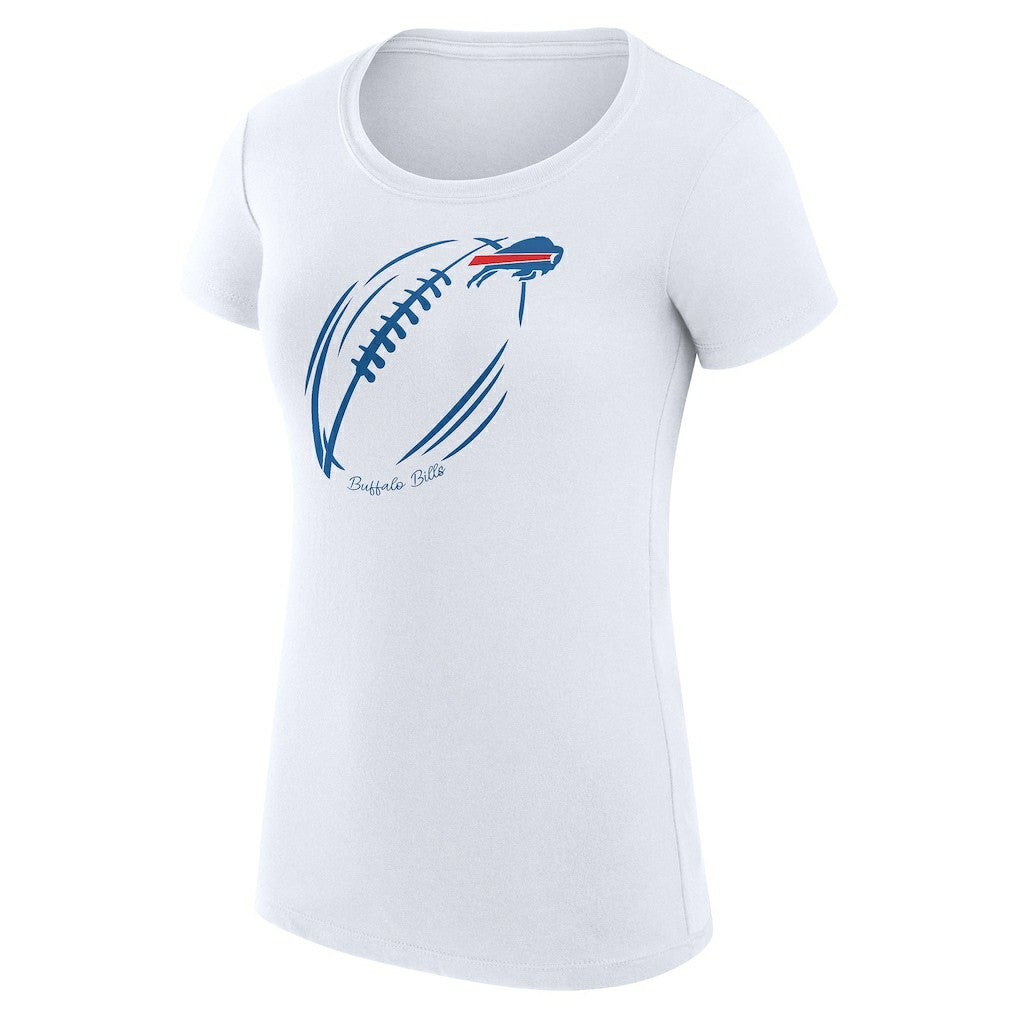 Buffalo Bills G-III 4Her by Carl Banks Women's Super-Slim Fit Lightweight Subtle Football T-Shirt White