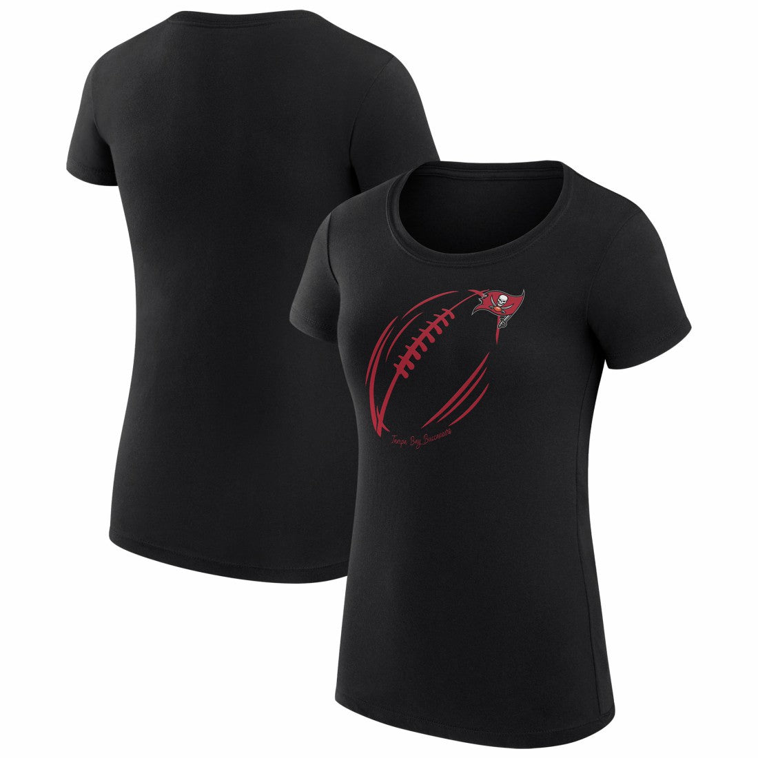 Tampa Bay Buccaneers G-III 4Her by Carl Banks Women's Super-Slim Fit Lightweight Subtle Football T-Shirt Black