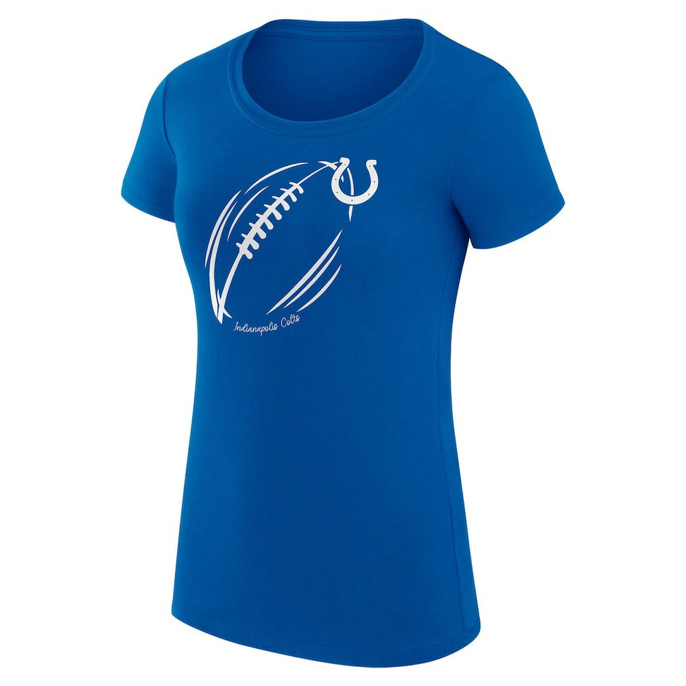 Indianapolis Colts G-III 4Her by Carl Banks Women's Super-Slim Fit Lightweight Subtle Football T-Shirt Royal