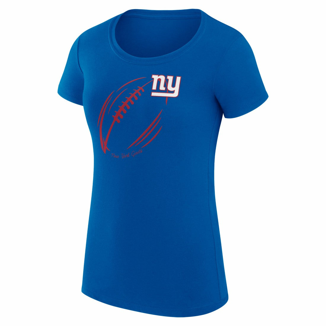 New York Giants G-III 4Her by Carl Banks Women's Super-Slim Fit Lightweight Subtle Football T-Shirt Royal