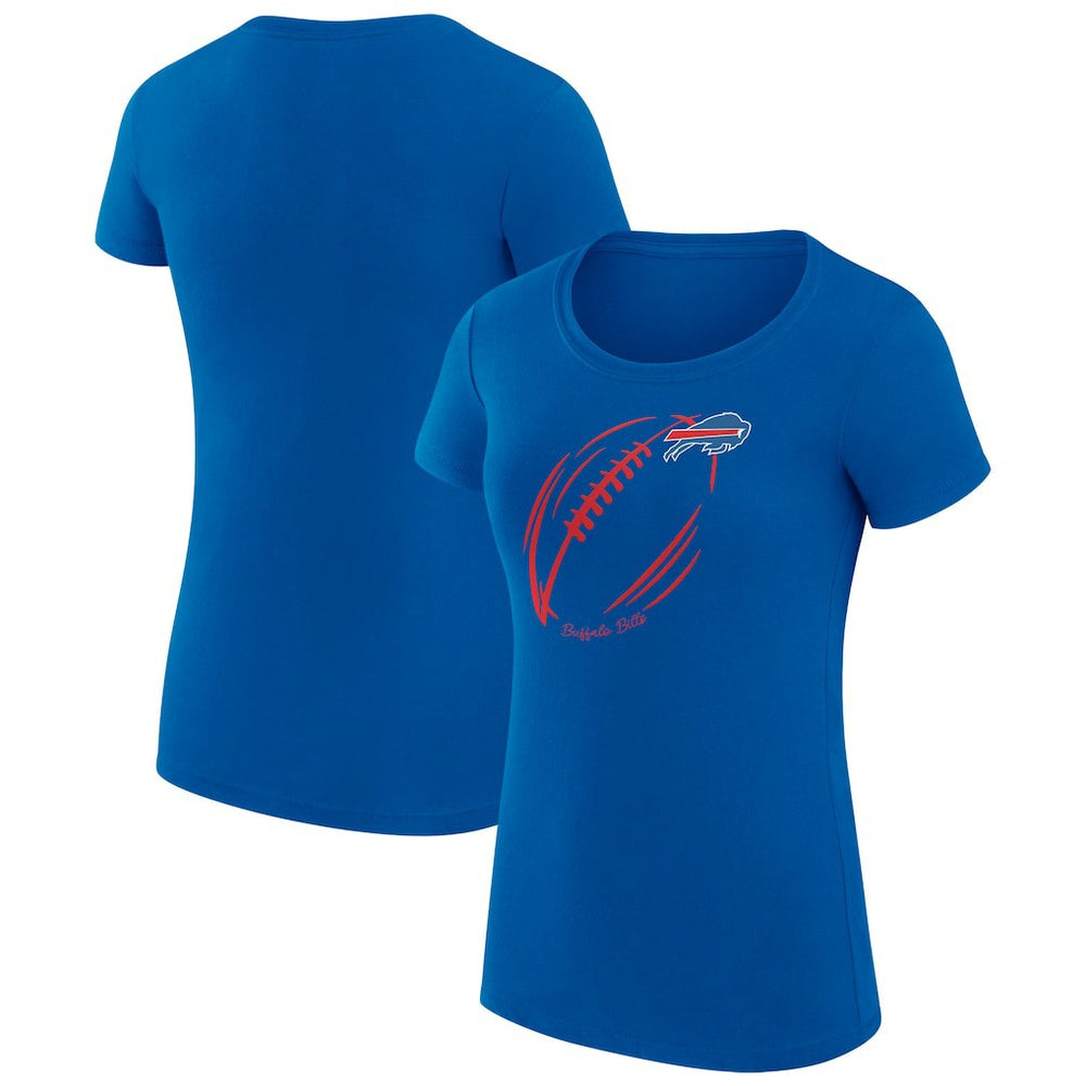 Buffalo Bills G-III 4Her by Carl Banks Women's Super-Slim Fit Lightweight Subtle Football T-Shirt Royal