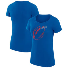 Buffalo Bills G-III 4Her by Carl Banks Women's Super-Slim Fit Lightweight Subtle Football T-Shirt Royal