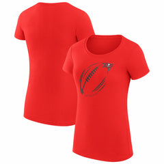 Tampa Bay Buccaneers G-III 4Her by Carl Banks Women's Super-Slim Fit Lightweight Subtle Football T-Shirt Red