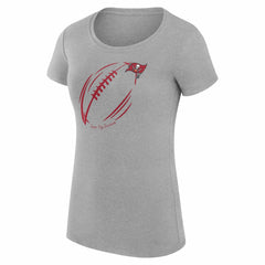 Tampa Bay Buccaneers G-III 4Her by Carl Banks Women's Super-Slim Fit Lightweight Subtle Football T-Shirt Heather Gray