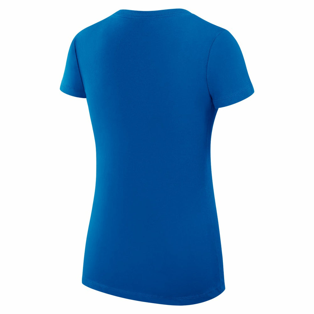 New York Giants G-III 4Her by Carl Banks Women's Super-Slim Fit Lightweight Subtle Football V-Neck T-Shirt Royal