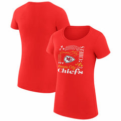 Kansas City Chiefs G-III 4Her by Carl Banks Women's Super-Slim Fit Lightweight Collage Team T-Shirt Red