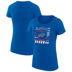 Buffalo Bills G-III 4Her by Carl Banks Women's Super-Slim Fit Lightweight Collage Team T-Shirt Royal