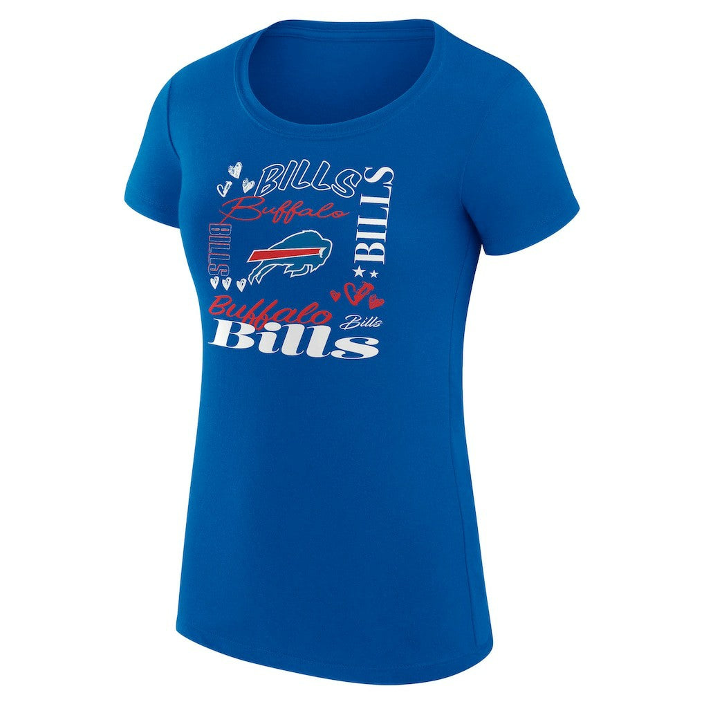 Buffalo Bills G-III 4Her by Carl Banks Women's Super-Slim Fit Lightweight Collage Team T-Shirt Royal