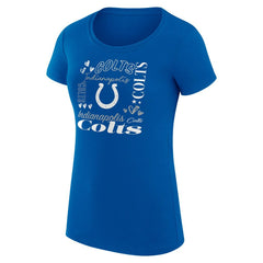 Indianapolis Colts G-III 4Her by Carl Banks Women's Super-Slim Fit Lightweight Collage Team T-Shirt Royal