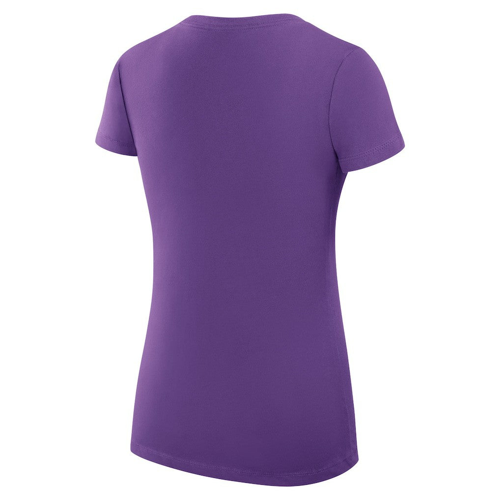 Minnesota Vikings G-III 4Her by Carl Banks Women's Super-Slim Fit Lightweight Collage Team V-Neck T-Shirt Purple