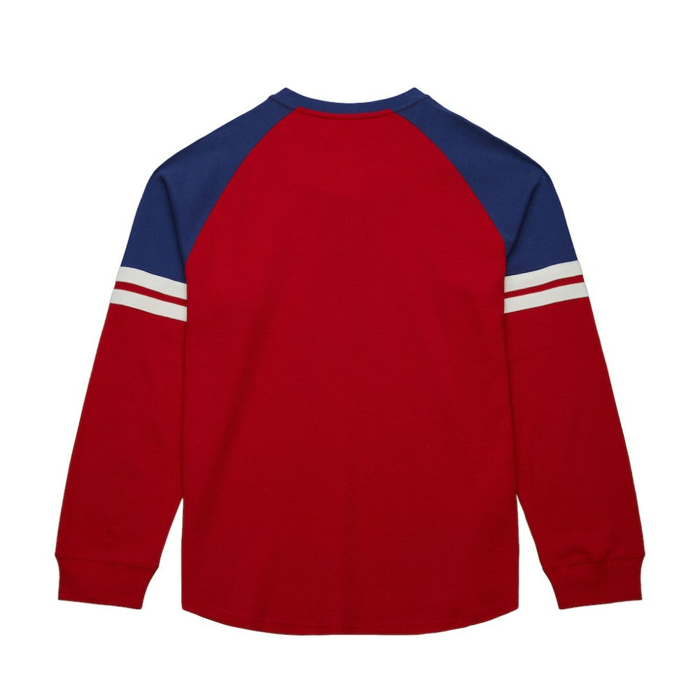 NHL New York Rangers Mitchell & Ness Thermal Henley Long Sleeve T-Shirt - Red