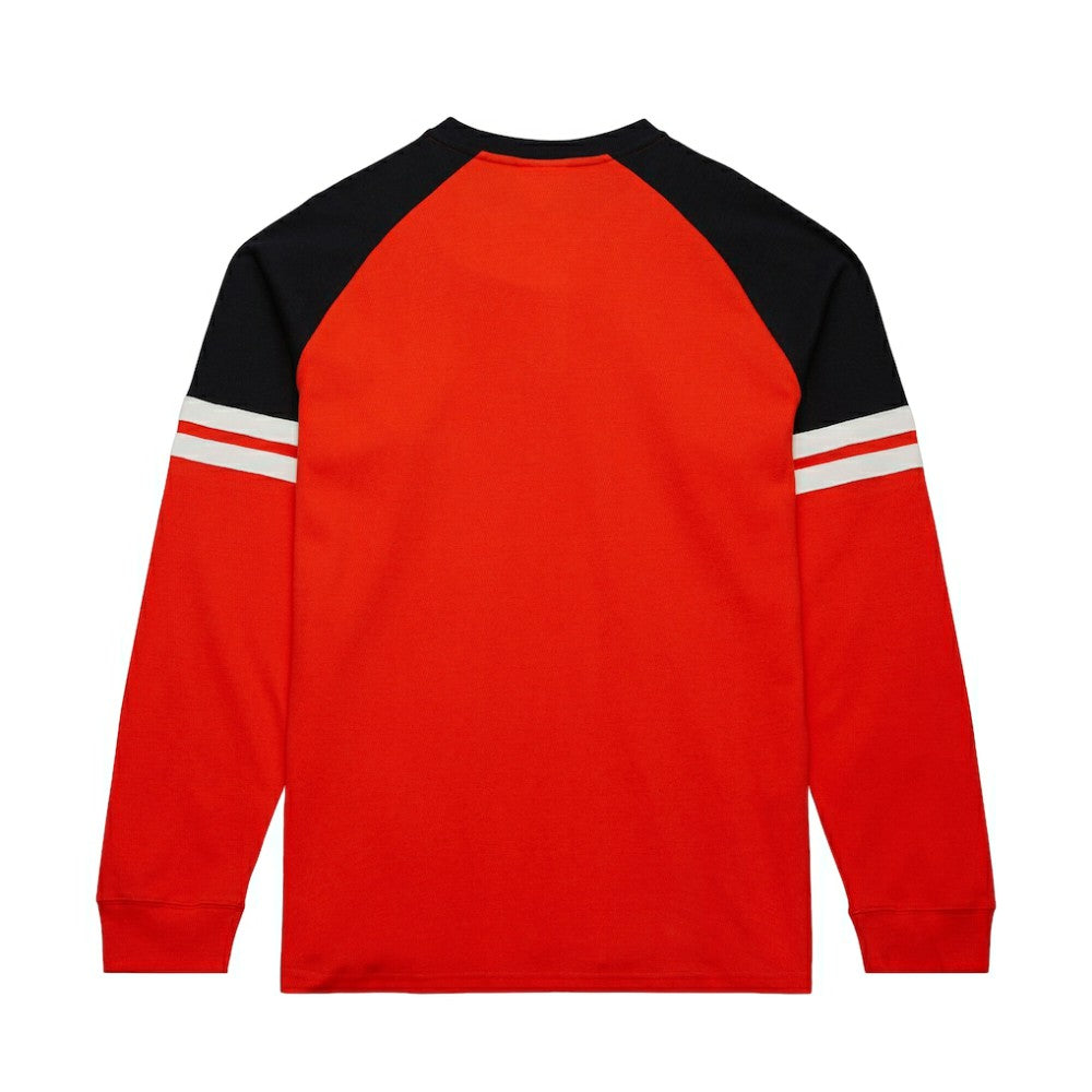 NHL Philadelphia Flyers Mitchell & Ness Thermal Henley Long Sleeve T-Shirt - Orange