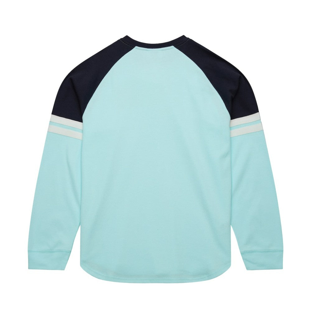 NHL Seattle Kraken Mitchell & Ness Thermal Henley Long Sleeve T-Shirt - Light Blue