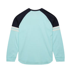 NHL Seattle Kraken Mitchell & Ness Thermal Henley Long Sleeve T-Shirt - Light Blue