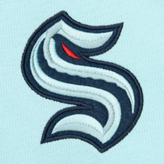 NHL Seattle Kraken Mitchell & Ness Thermal Henley Long Sleeve T-Shirt - Light Blue