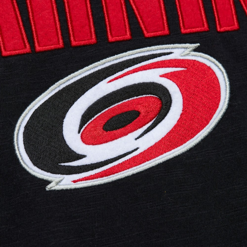 NHL Carolina Hurricanes Mitchell & Ness Legendary Slub Raglan Long Sleeve T-Shirt - Black/Red