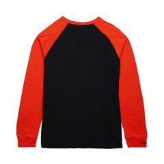 NHL Philadelphia Flyers Mitchell & Ness Legendary Slub Raglan Long Sleeve T-Shirt - Black/Orange