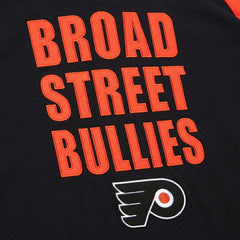 NHL Philadelphia Flyers Mitchell & Ness Legendary Slub Raglan Long Sleeve T-Shirt - Black/Orange
