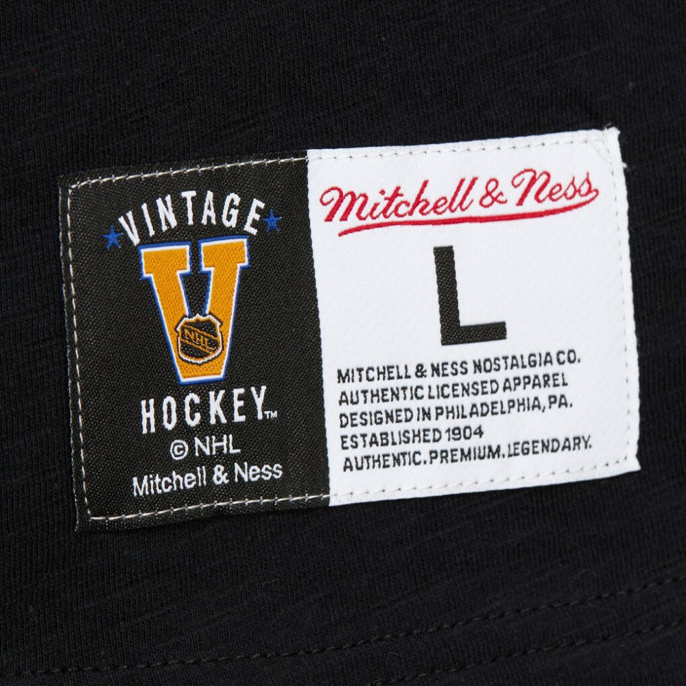 NHL Philadelphia Flyers Mitchell & Ness Legendary Slub Raglan Long Sleeve T-Shirt - Black/Orange