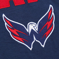 NHL Washington Capitals Mitchell & Ness Legendary Slub Raglan Long Sleeve T-Shirt - Navy/Red