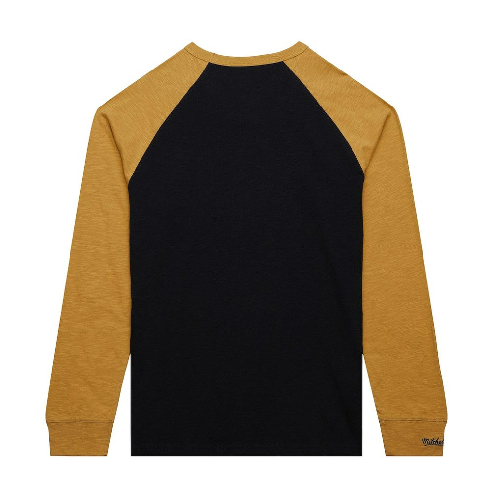 NHL Vegas Golden Knights Mitchell & Ness Legendary Slub Raglan Long Sleeve T-Shirt - Black/Gold