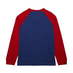 NHL New York Rangers Mitchell & Ness Legendary Slub Raglan Long Sleeve T-Shirt - Blue/Red