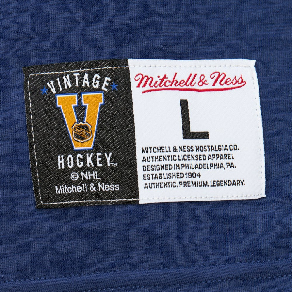 NHL New York Rangers Mitchell & Ness Legendary Slub Raglan Long Sleeve T-Shirt - Blue/Red