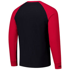 NHL Chicago Blackhawks Mitchell & Ness Legendary Slub Raglan Long Sleeve T-Shirt - Black/Red