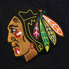 NHL Chicago Blackhawks Mitchell & Ness Legendary Slub Raglan Long Sleeve T-Shirt - Black/Red